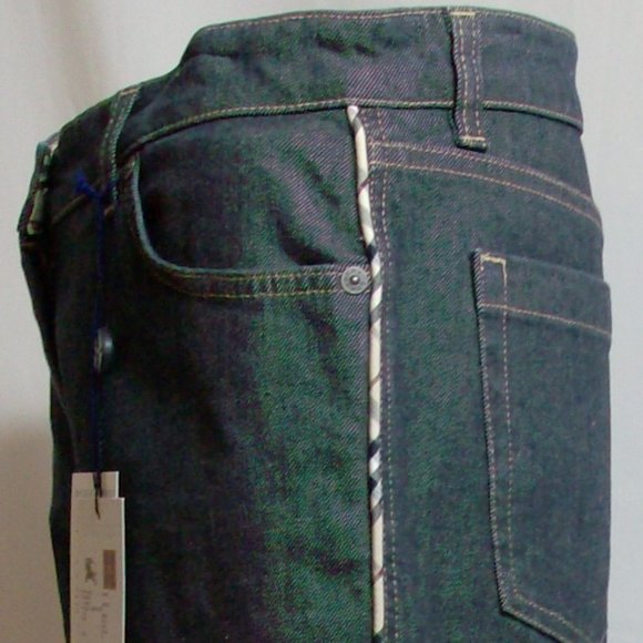 Burberry Jean with Nova Check leg trim.  Size 10.  Never worn, tags attached - Picture 3 of 10